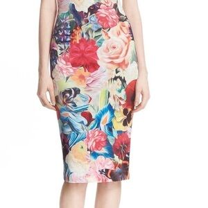 Ted Baker London Odeela Floral-Swirl Midi Sheath Dress